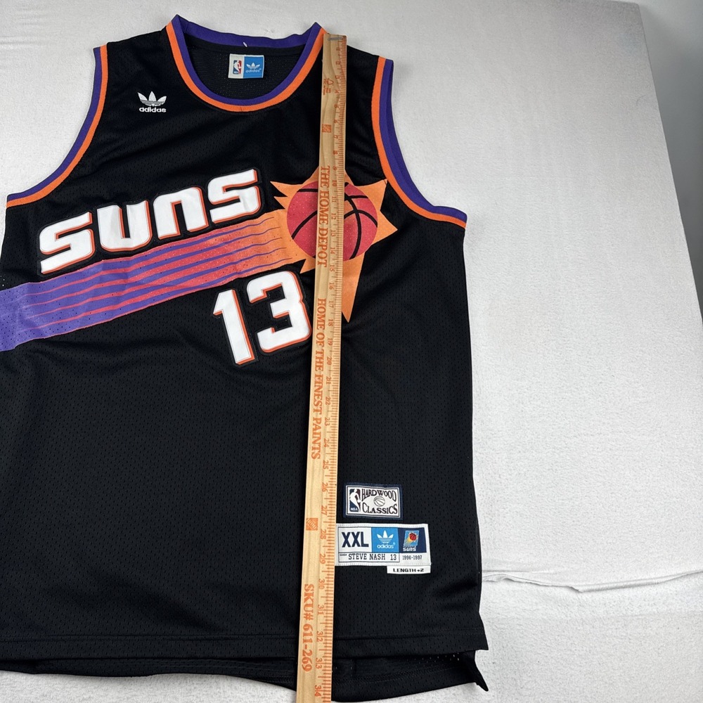 Steve Nash Phoenix Suns Mens Adidas Hardwood Classics NBA Jersey fits Large Tall - Picture 4 of 7